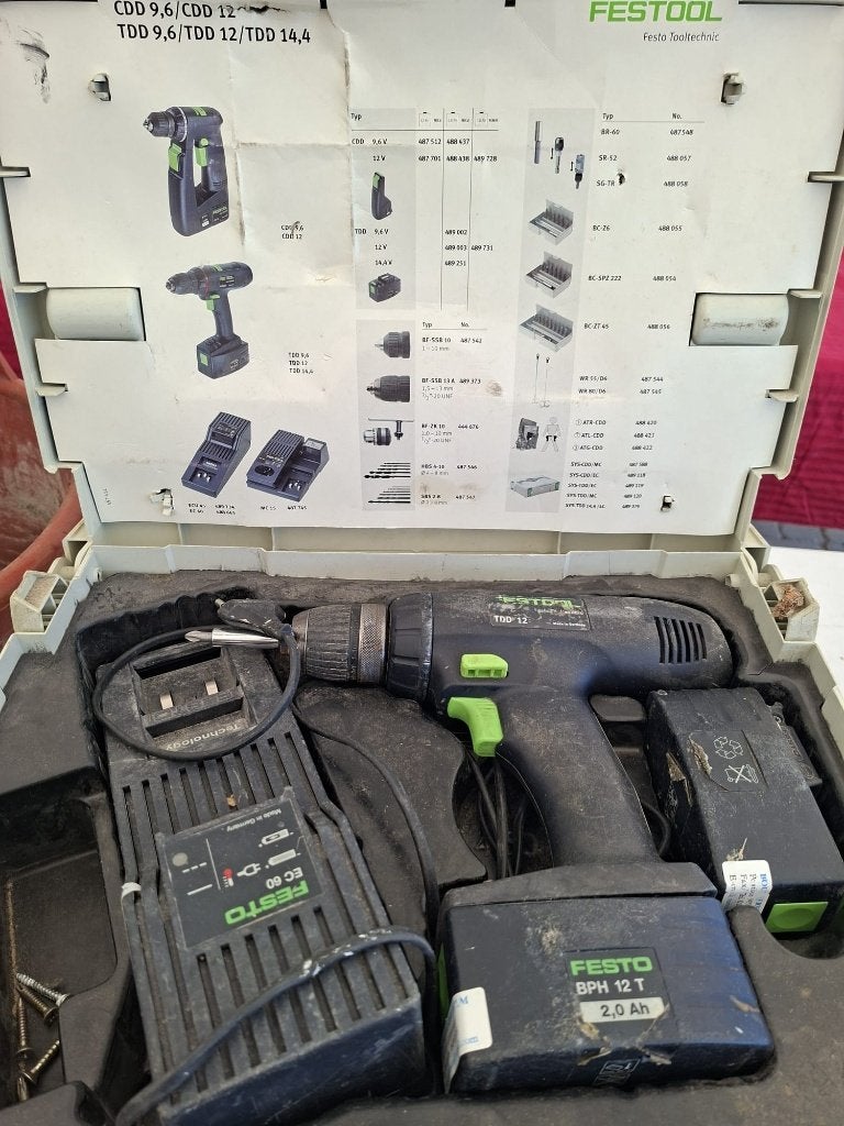 Festo/Festool TDD 12 accu schroefboormachine, Ophalen of Verzenden, Gebruikt, Minder dan 400 watt, Boor- en Schroefmachine