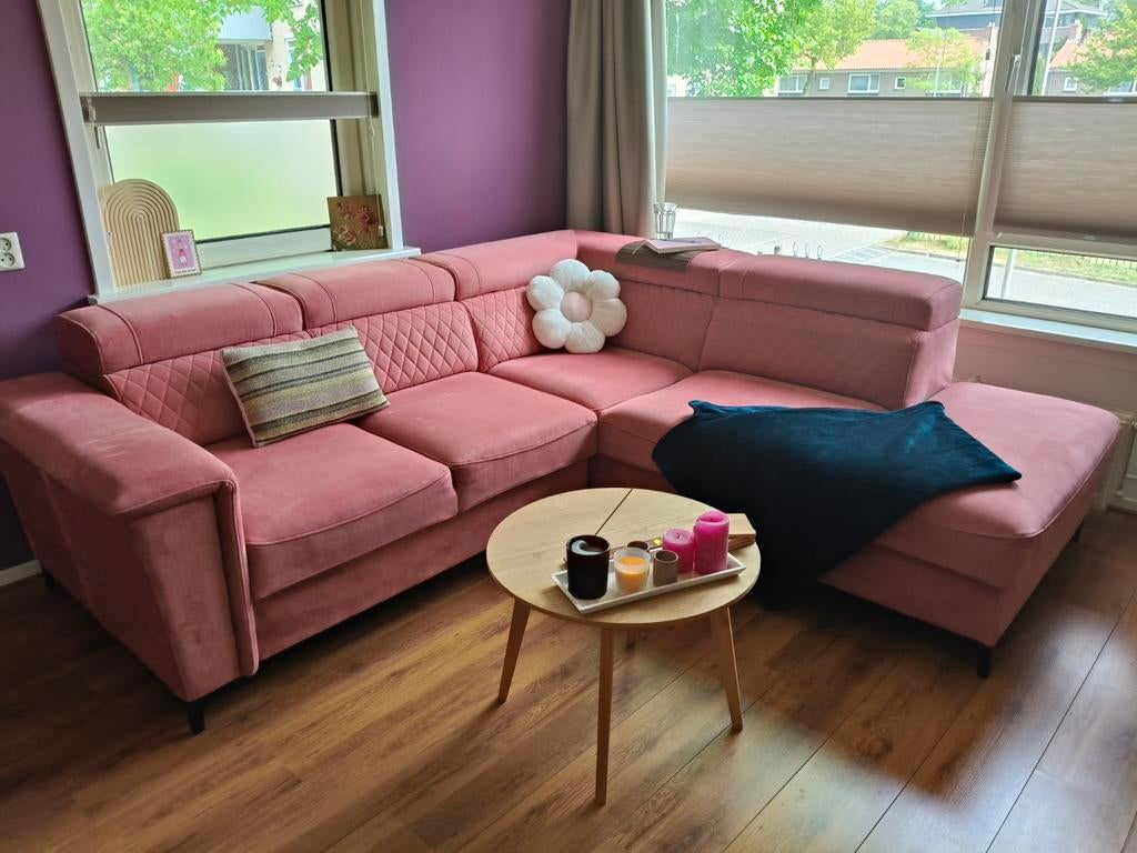 Roze zachte bank, Ophalen, Gebruikt