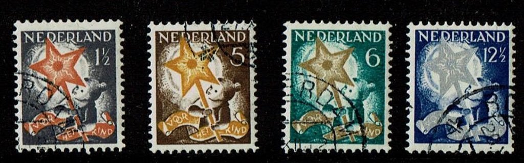 Nederland NVPH 261-264 gestempeld 3, Postzegels en Munten, Postzegels | Nederland, Verzenden, T/m 1940, Gestempeld