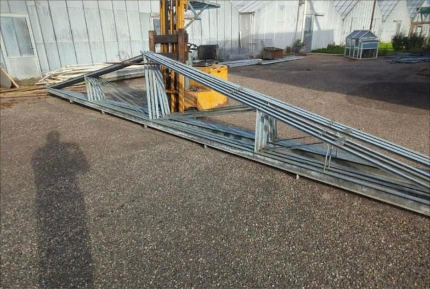 Zware gegalvaniseerde spanten – 8 meter breed x 110 cm hoog, Doe-het-zelf en Verbouw, Metalen, Ophalen