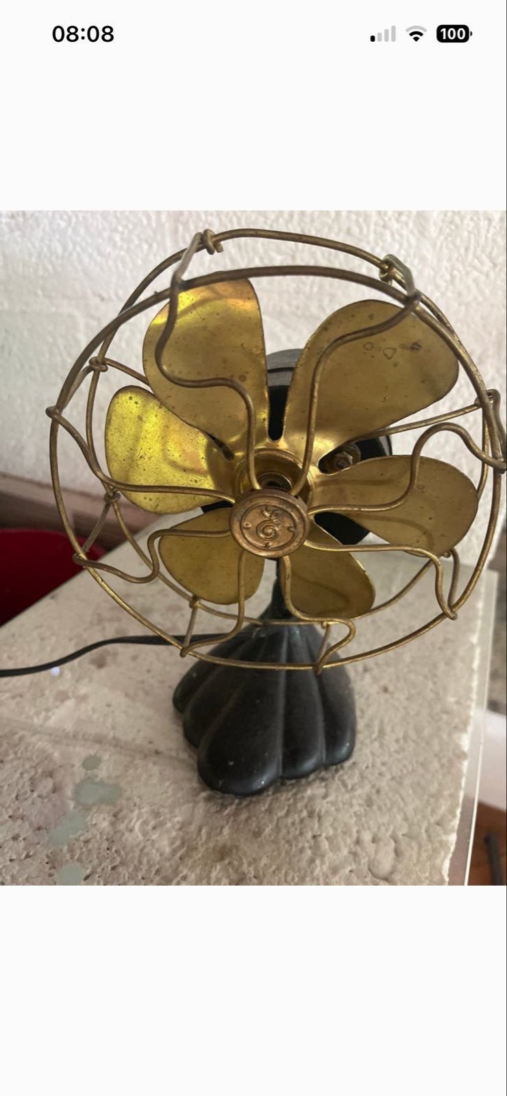 Antieke koperen ventilator - vintage decoratie, Antiek en Kunst, Ophalen
