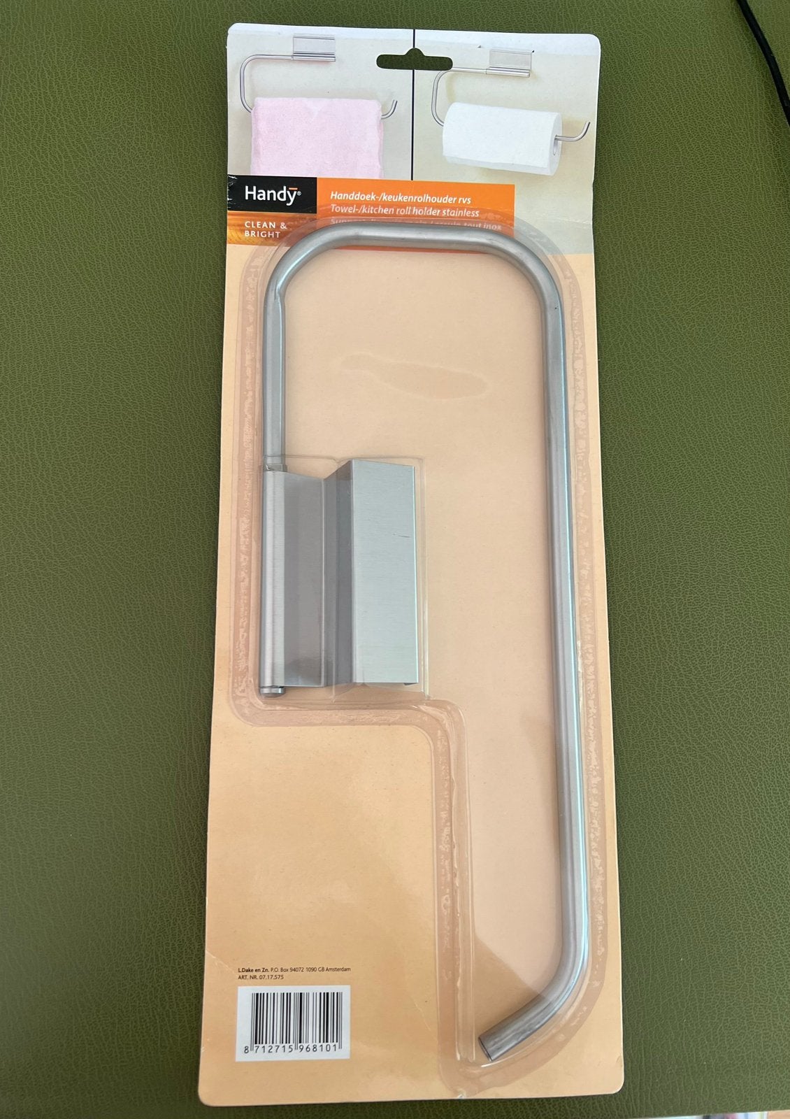 Handdoek Keukenrolhouder RVS voor aan keukenkastje nieuw!, Overige typen, Ophalen of Verzenden, Nieuw