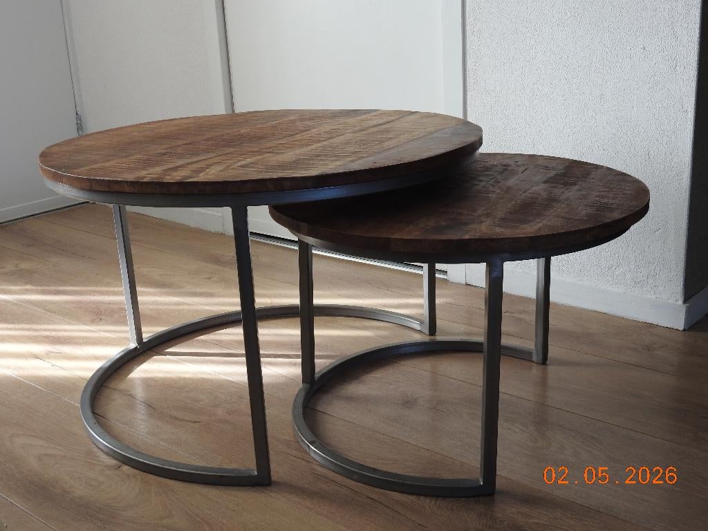 Salon tafeltjes, Gebruikt, 50 tot 100 cm, Rond, 50 tot 100 cm