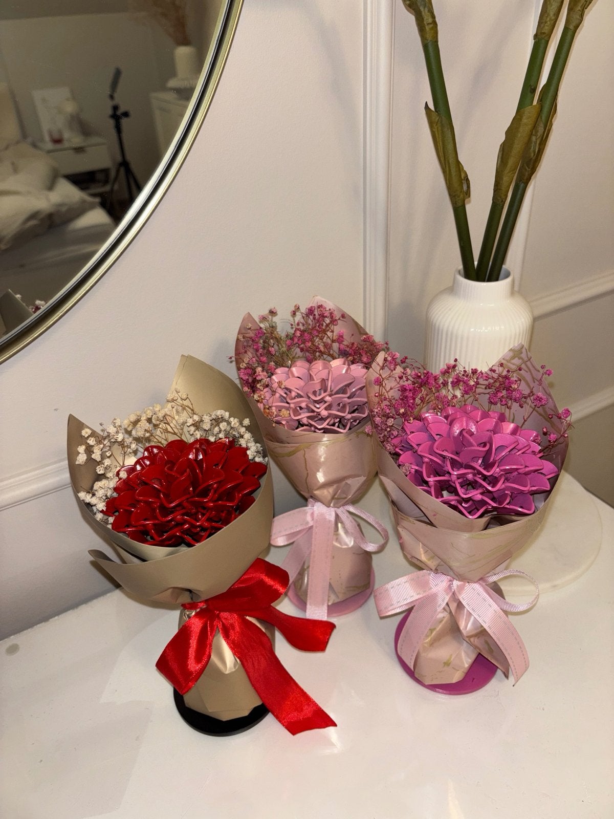 Handgemaakte Stalen Rozen - Unieke Decoratie, Huis en Inrichting, Meerkleurig, Verzenden, Nieuw, Metaal
