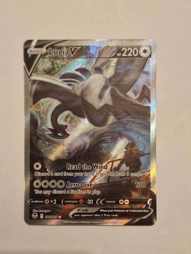 Lugia V (SIT 186, Pokémon, Tijdelijk in prijs verlaagd), Ophalen of Verzenden, Zo goed als nieuw, Losse kaart, Foil