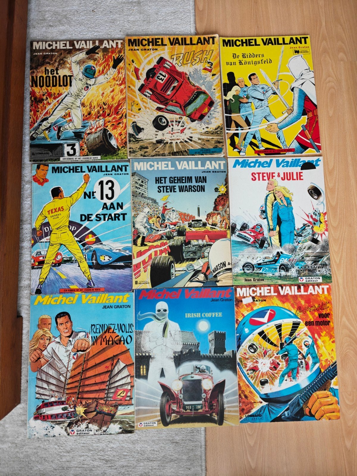 Michel Vaillant stripboeken collectie - 9 delen, Meerdere stripboeken, Ophalen of Verzenden, Gelezen