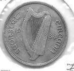 ireland FLORIN 1934 km 7 vf rare !! cat val 70$, Verzenden, Overige landen, Losse munt