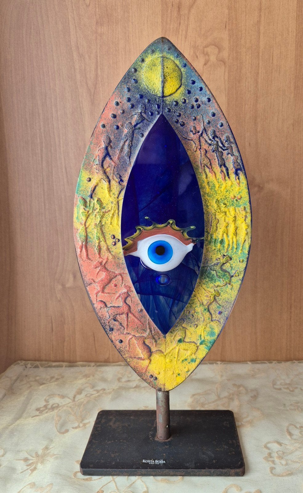 Kjell Engman, glaskunst, 34 cm, Object, Ophalen of Verzenden, Gesigneerd