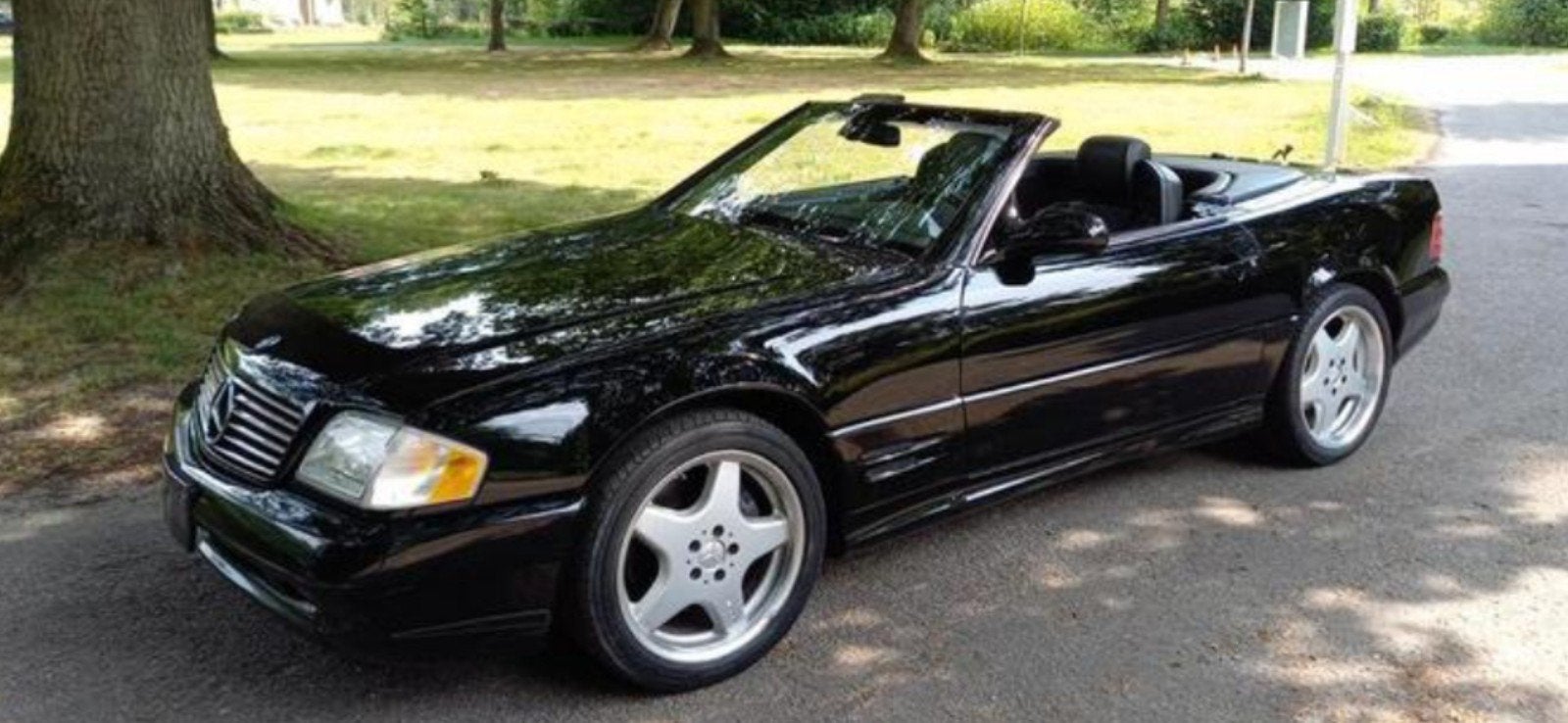 SL500 R129 AMG-Pakket 3-2001 Zwart Leder Airco Hardtop Etc., Automaat, Achterwielaandrijving, Cabriolet, Zwart