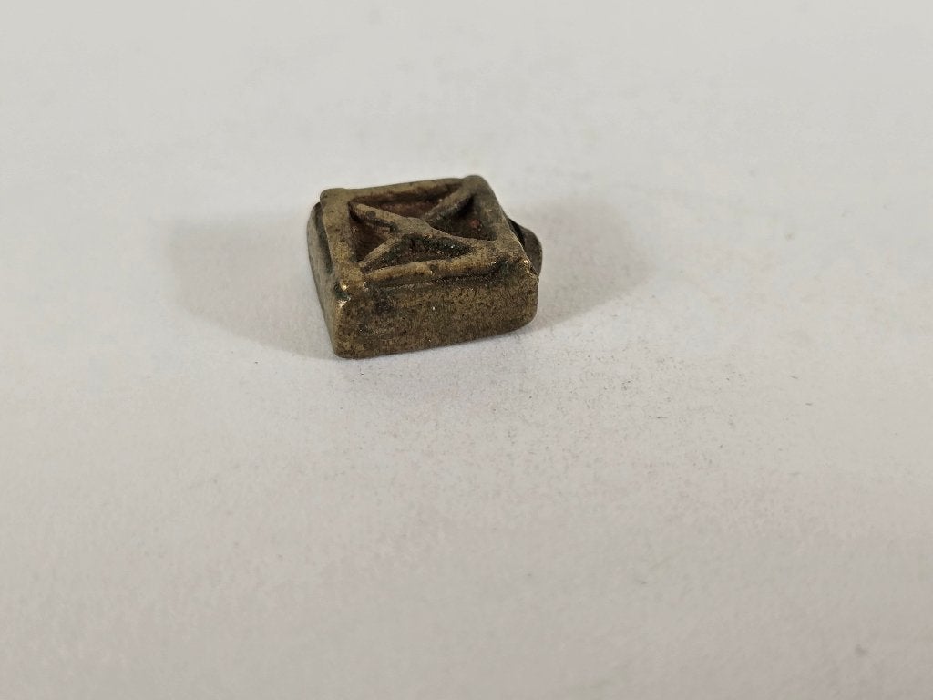 Goudgewicht #58, messing of brons, Akan, Ghana, 18e 19e eeuw, Ophalen of Verzenden
