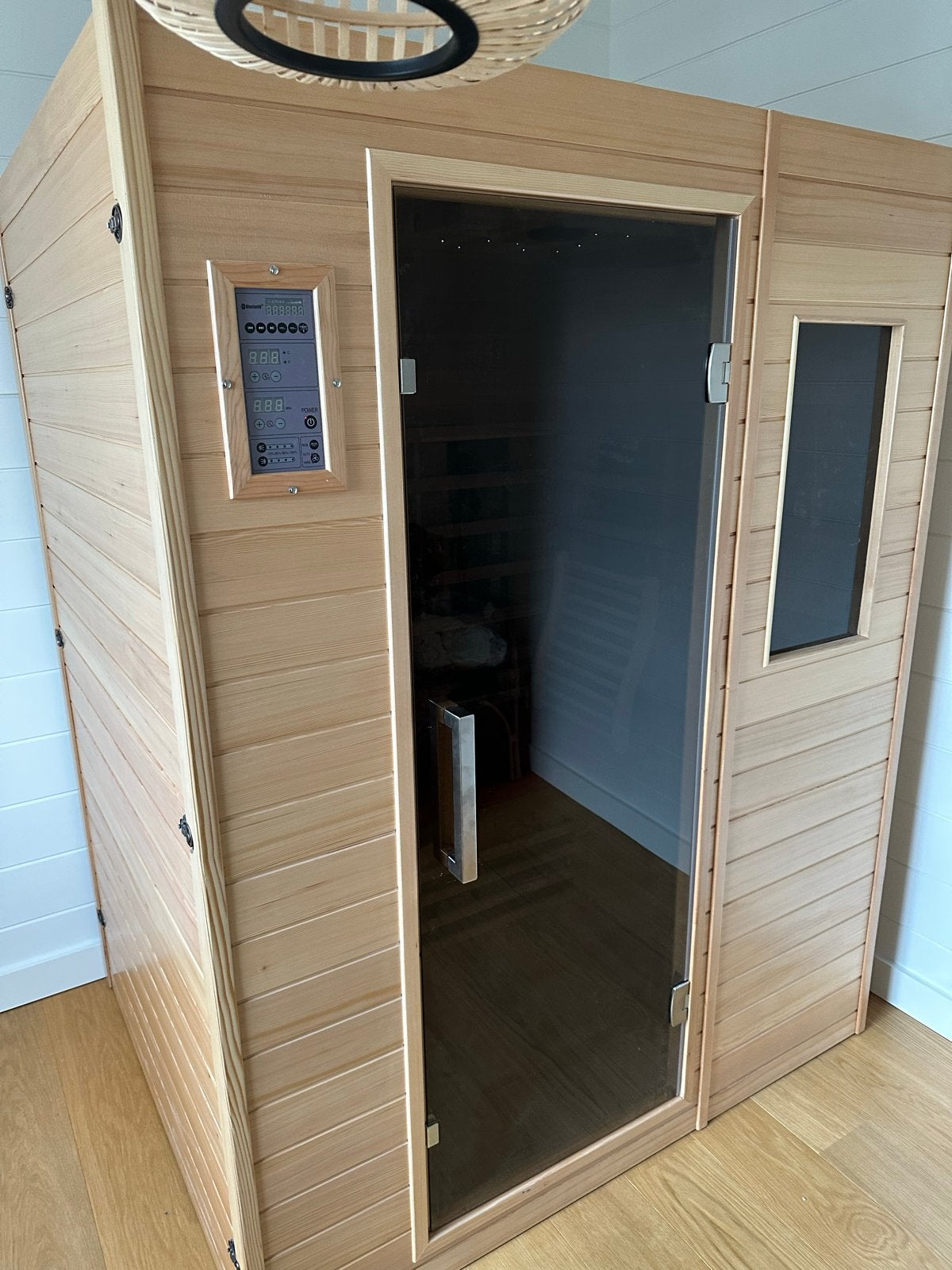2 pers. Infrarood sauna - tripple heater luxe uitvoering, Ophalen, Zo goed als nieuw, Infrarood, Complete sauna