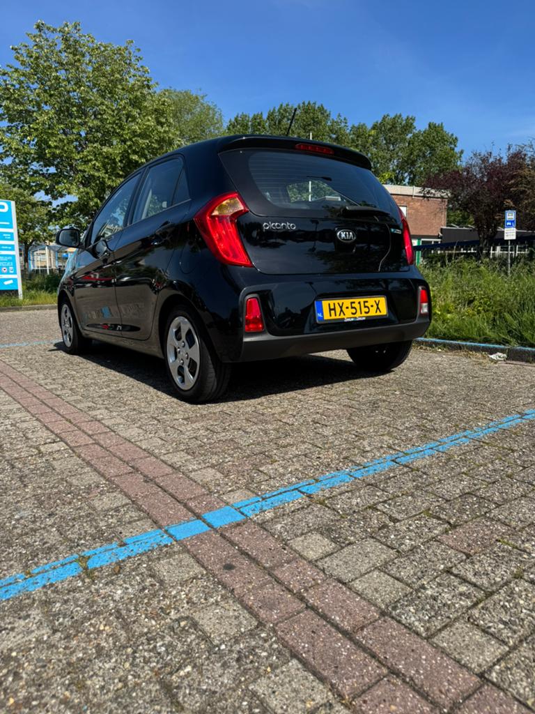 Kia Picanto 1.0 Cvvt 5-DRS 2016 Zwart, 78dkm, Auto's, Kia, Stof, Zwart, USB, Zwart