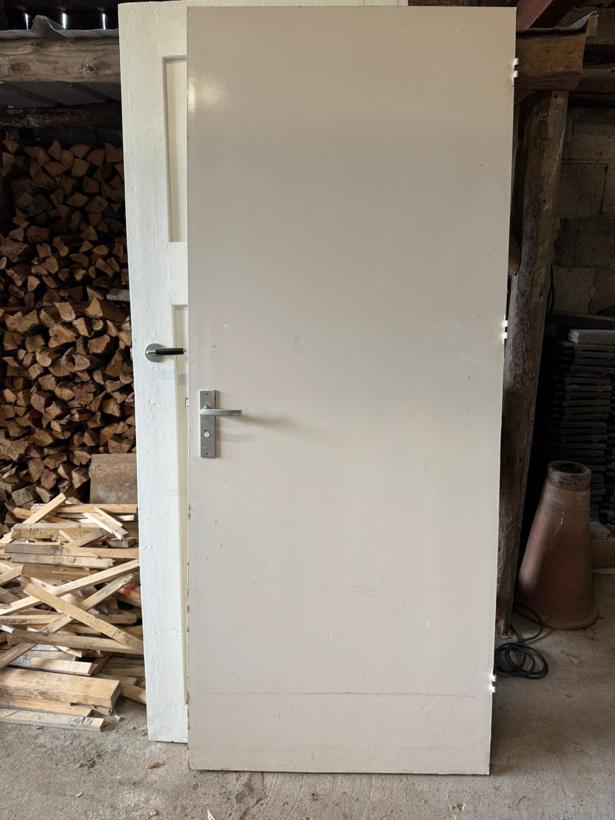 Deur met wc slot, Ophalen, Gebruikt, 80 tot 100 cm, Binnendeur