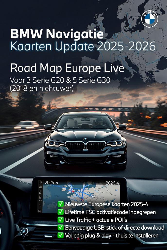 BMW Navigatie Update 2025-2026 incl. installatie op locatie, Computers en Software, Navigatiesoftware, Ophalen, Nieuw, Nederland