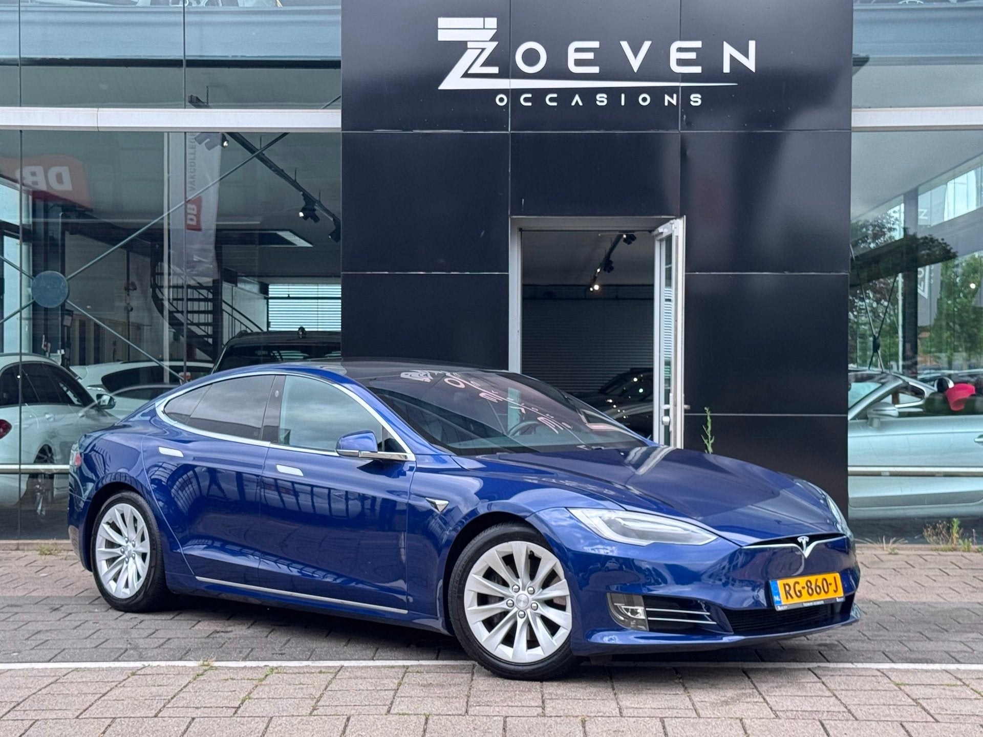 Tesla Model S 75 Business Economy, Achterwielaandrijving, Gebruikt, Zwart, Leder en Stof