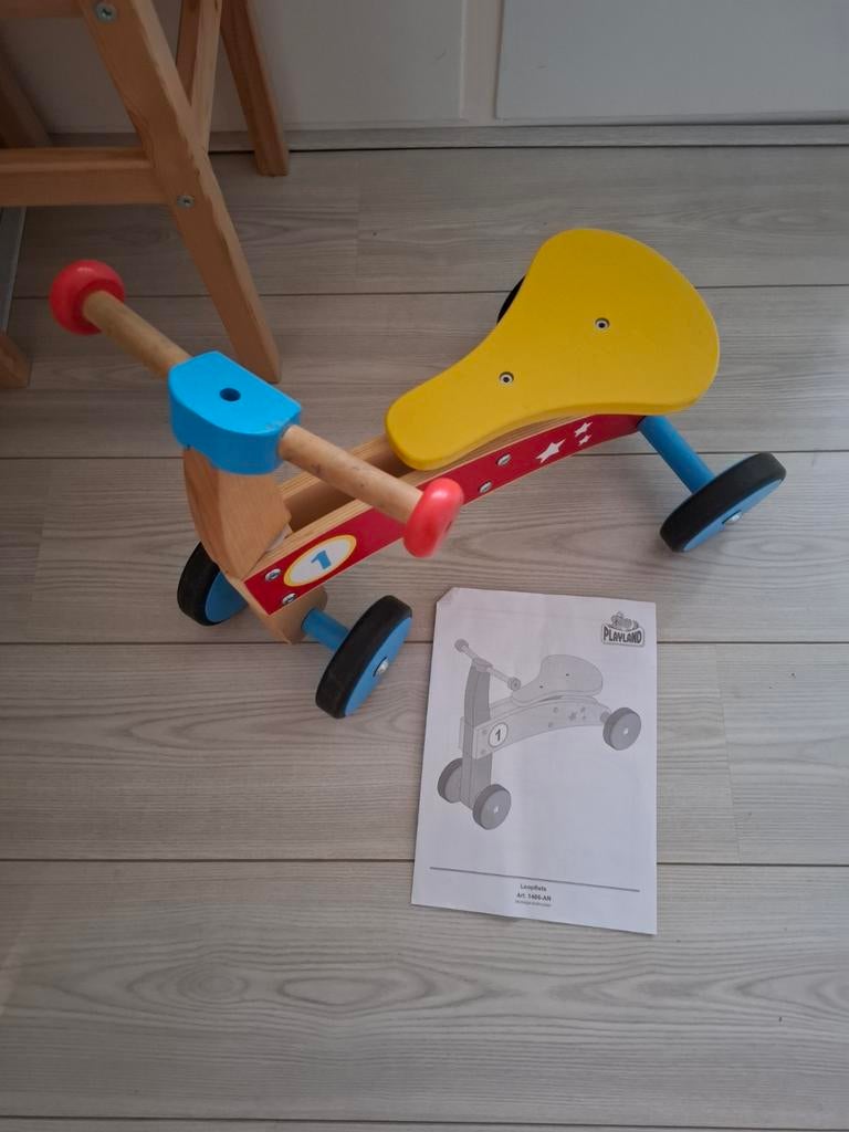 Houten loopfiets Playland met instructieboekje, Ophalen, Gebruikt, Loopfiets