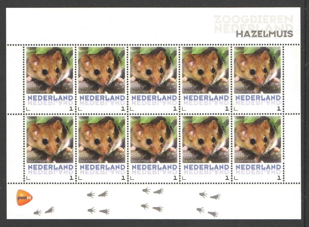 Postzegels Zoogdieren in Nederland: Hazelmuis, Ophalen of Verzenden, Na 1940, Postfris