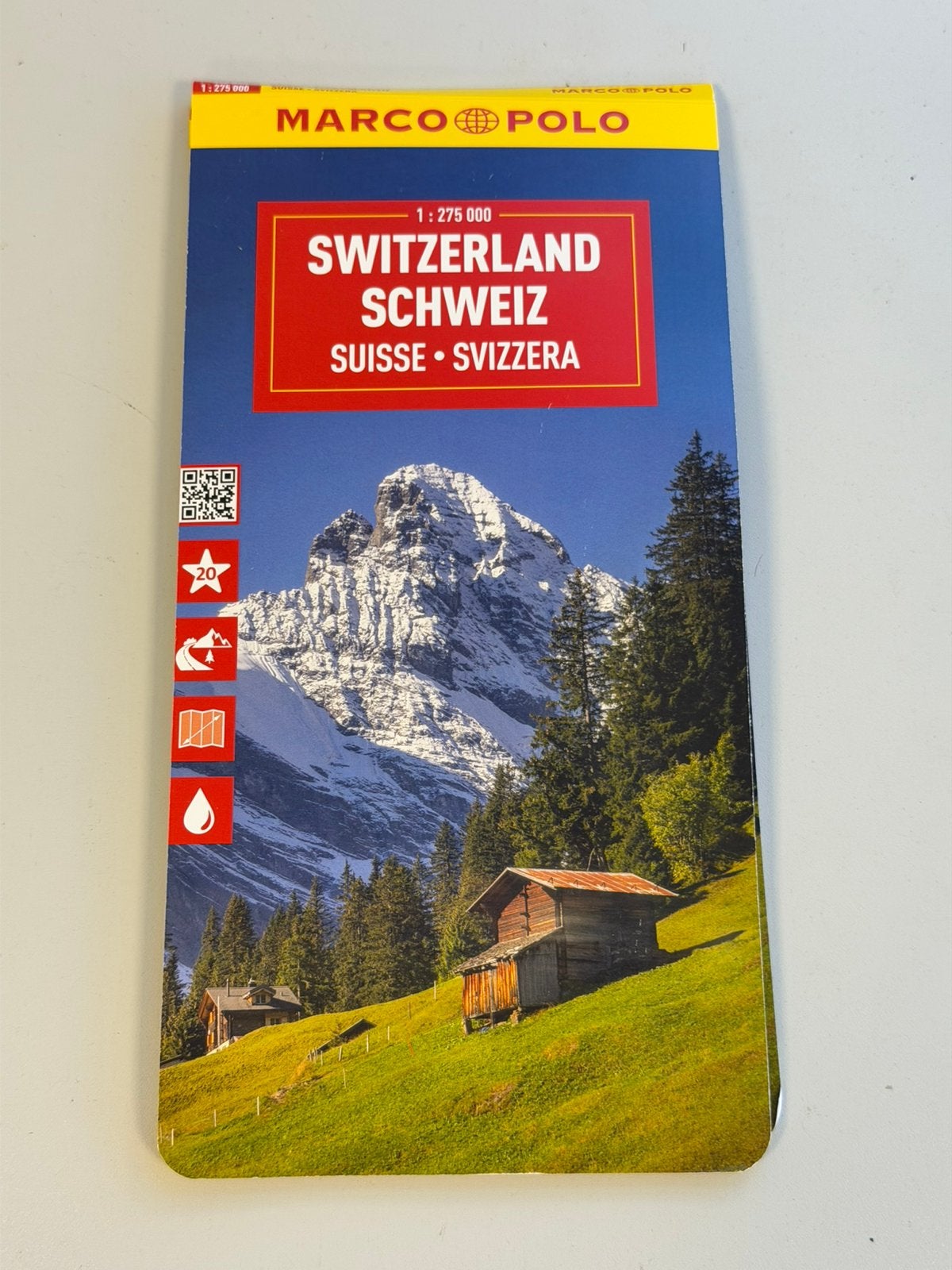 Marco Polo Wegenkaart Zwitserland 1:275.000 Switzerland map, Ophalen of Verzenden, Zo goed als nieuw, 2000 tot heden, Landkaart