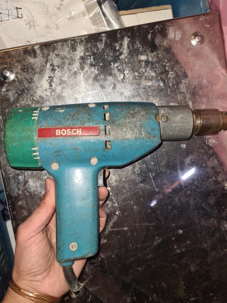 Oude Bosch Boormachine - Vintage Gereedschap, Ophalen of Verzenden, Gebruikt, Minder dan 400 watt, Boormachine