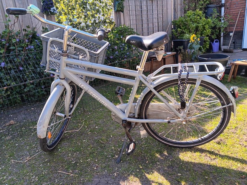 Cortina kinderfiets 24 inch transporter - frame 43 cm, Gebruikt, Ophalen of Verzenden, Cortina, Terugtraprem