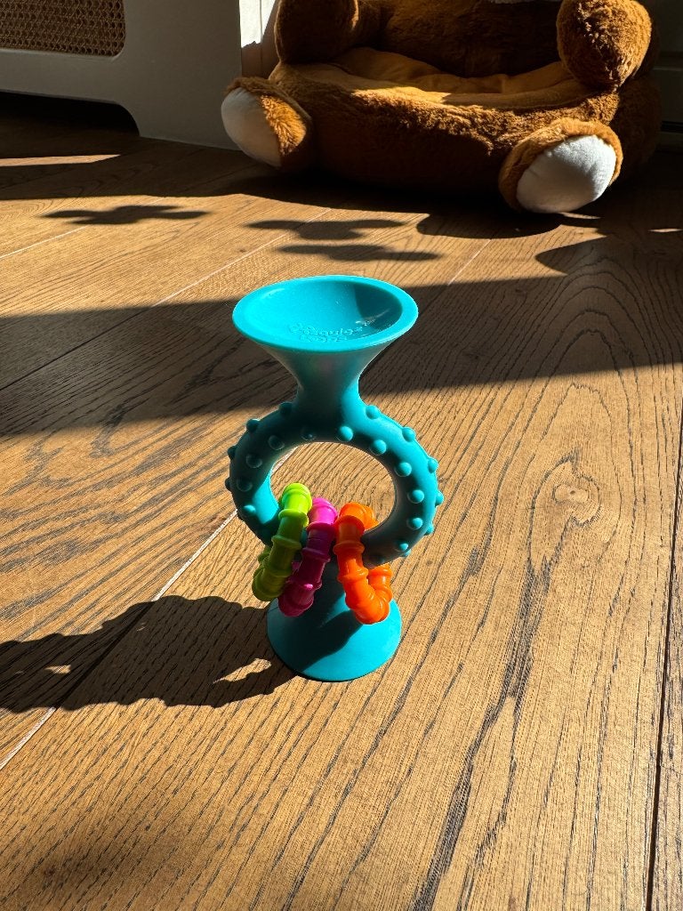 Fat Brain Toys PipSquigz Rammelaar Zuignap Speelgoed, Ophalen of Verzenden, Zo goed als nieuw