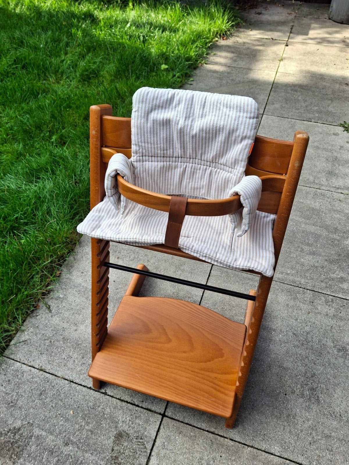 Stokke Tripp Trapp stoel, met babyset en kussens, Ophalen, Gebruikt, Meegroeistoel