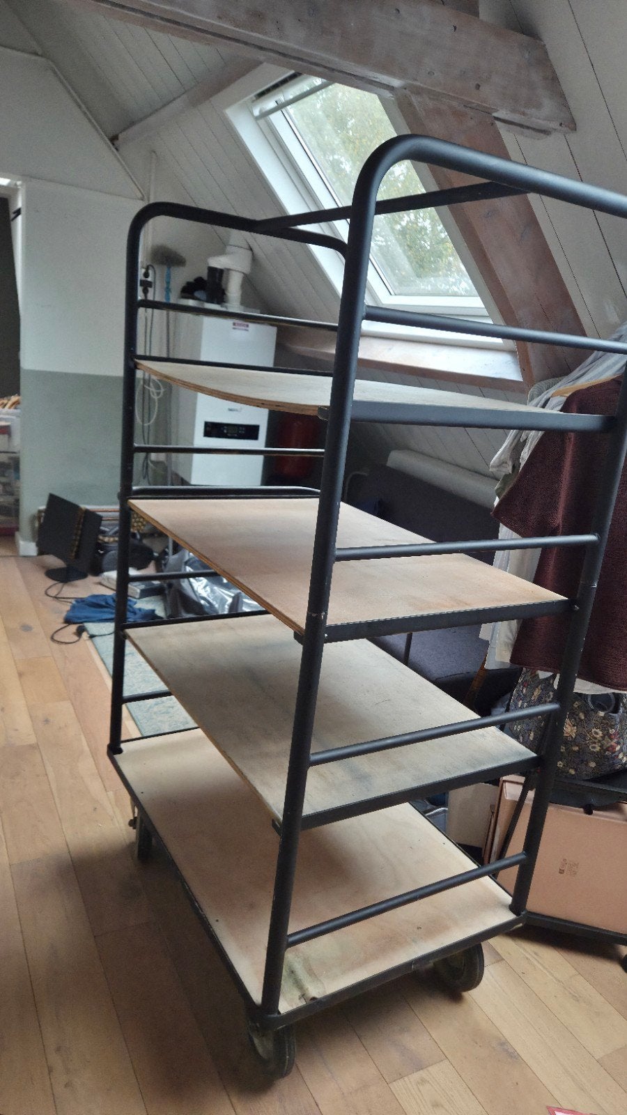 Verrijdbaar oude wagen uit oud bakhuis., Ophalen, Gebruikt
