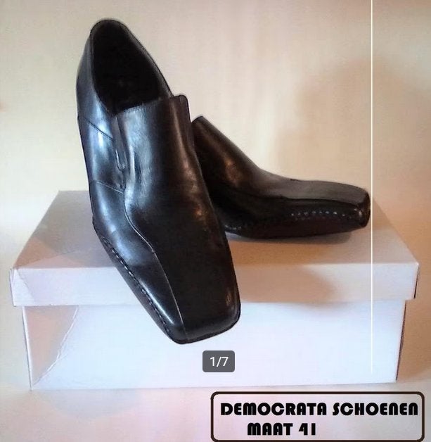 Democrata leren loafers schoenen Maat 41 leer zwart nieuw, Loafers, Zwart, Ophalen of Verzenden, Zo goed als nieuw