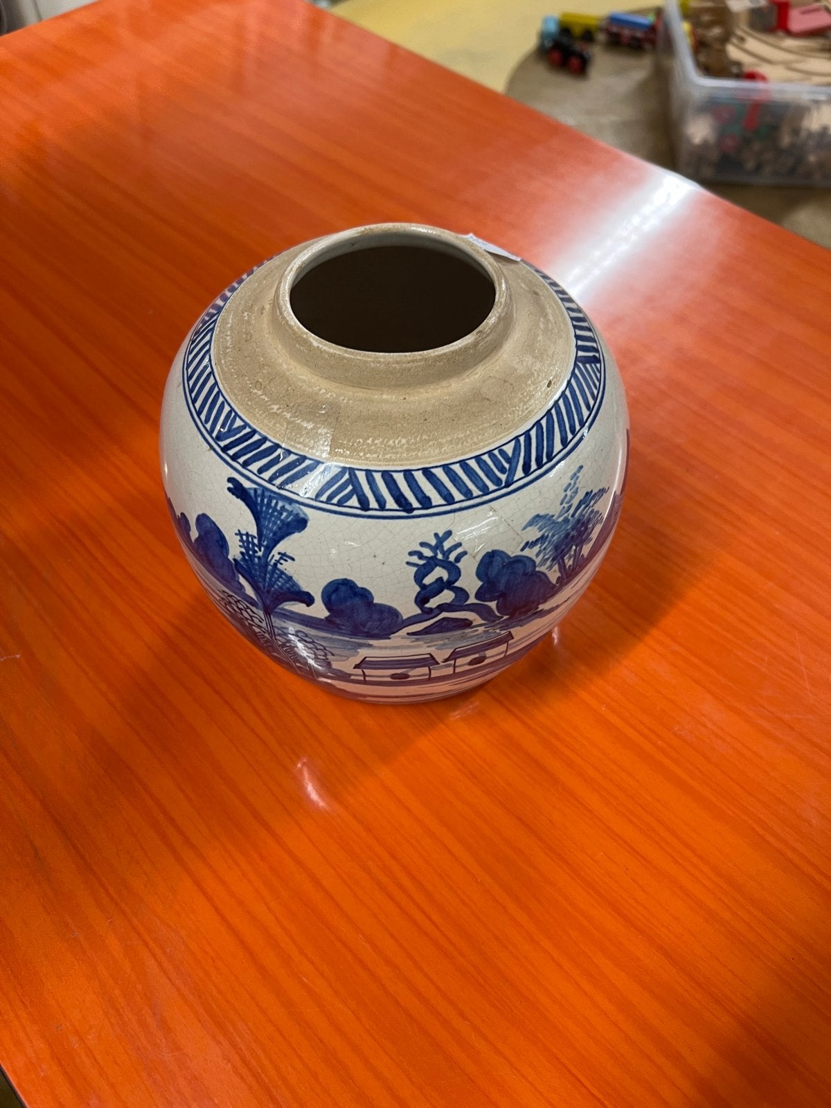 Antieke Chinese Gemberpot - Blauw-Wit Porselein, Antiek en Kunst, Ophalen