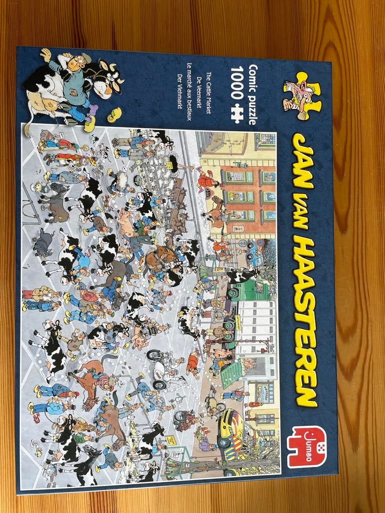 Jan van Haasteren De Veemarkt 1000 stukjes, Ophalen, 500 t/m 1500 stukjes, Zo goed als nieuw, Legpuzzel