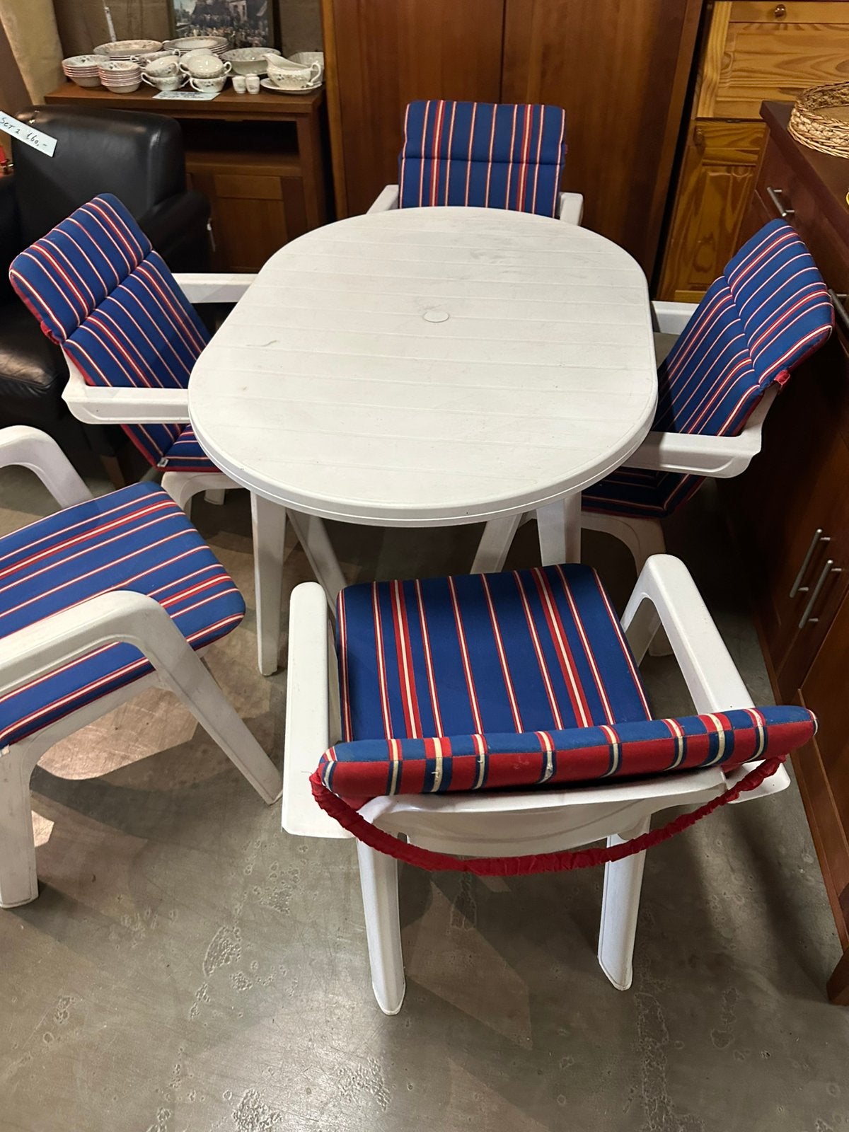 Tuinset compleet €60 Hartman stoelen, Ophalen, Kunststof, Gebruikt, C