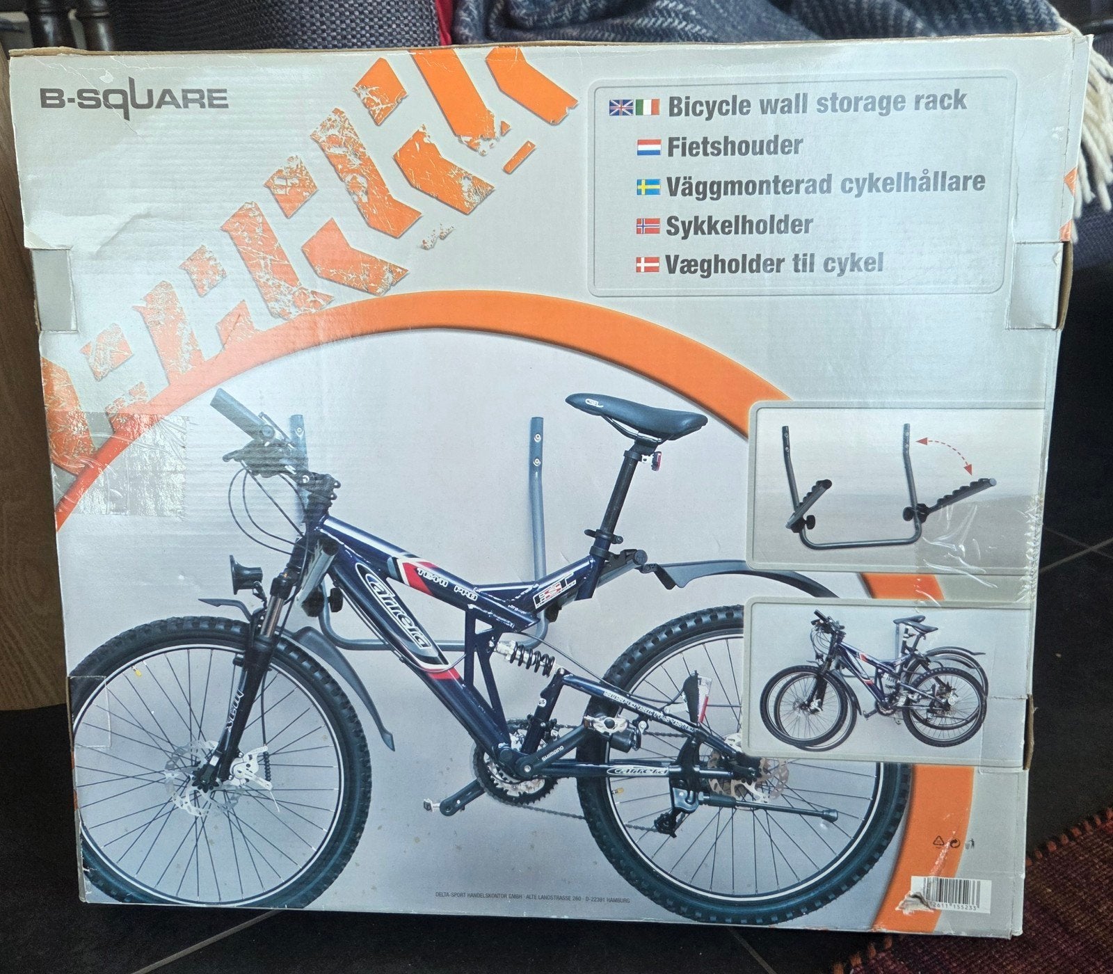 Fietshouder/beugel voor aan de muur, Ophalen, Nieuw, B-square