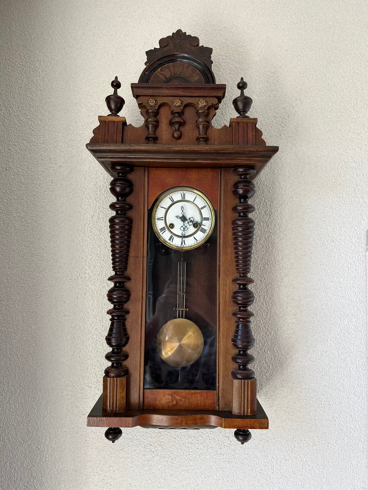 Te koop antieke klok antieke wandklok junghans klok, Ophalen