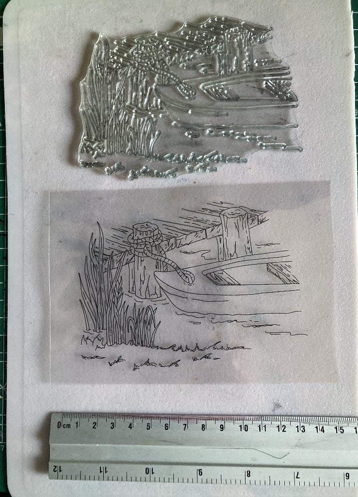 2 grote clear stamps, Hobby en Vrije tijd, Stempelen, Ophalen of Verzenden, Zo goed als nieuw, Clearstamp