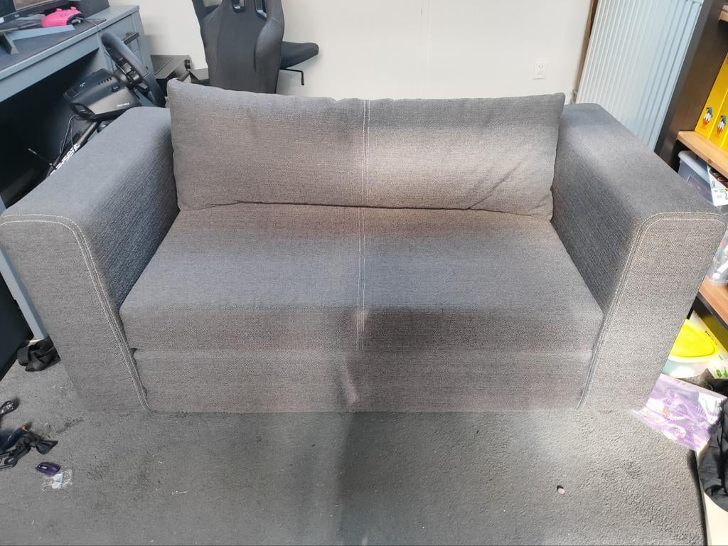 IKEA Askeby slaapbank donkergrijs, Ophalen, Gebruikt, Tweepersoons, 140 cm