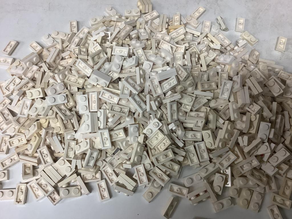 Lego plaat 1x2 wit, Ophalen of Verzenden, Gebruikt, Losse stenen, Lego