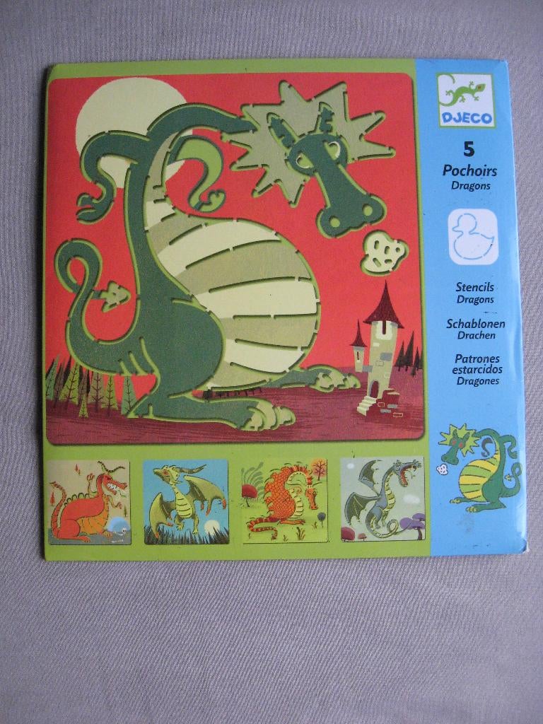 Djeco - map met 5 Draken sjapblonen (nieuw), Kinderen en Baby's, Speelgoed | Educatief en Creatief, Ophalen of Verzenden, Nieuw