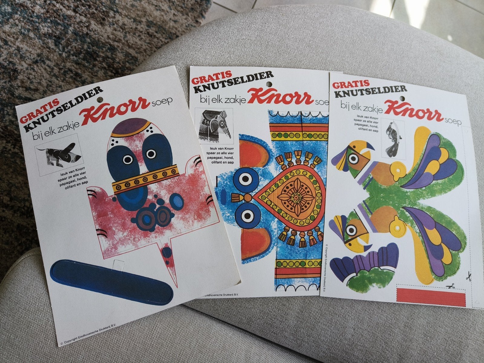 3 X KNUTSELDIER KNORR SOEP, BOUWPLAAT, Ophalen of Verzenden, Gelezen