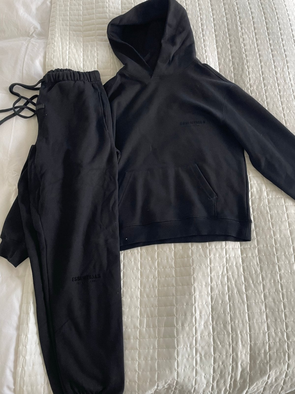 Essentials Fear of God trainingspak - Zwart, Ophalen of Verzenden, Zo goed als nieuw, Maat 48/50 (M), Zwart