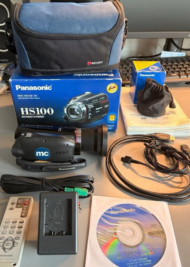 Panasonic HDC-HS100 Camcorder met Delsey draagtas, Audio, Tv en Foto, Full HD, Panasonic, Ophalen of Verzenden, 8 tot 20x