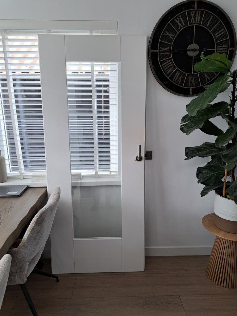 Rechtsdraaiende binnendeur opdek 200x83, Ophalen, Gebruikt, 80 tot 100 cm, Binnendeur