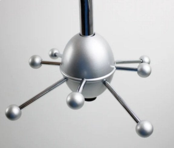 Wandkapstok Sputnik in zilver, Wandkapstok, Verzenden, Nieuw, Minder dan 100 cm