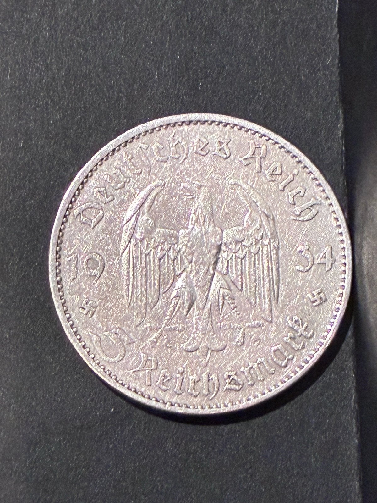Duitse 5 Reichsmark 1934 A Hindenburg Zilveren Munt, Ophalen of Verzenden, Duitsland, Losse munt, Zilver