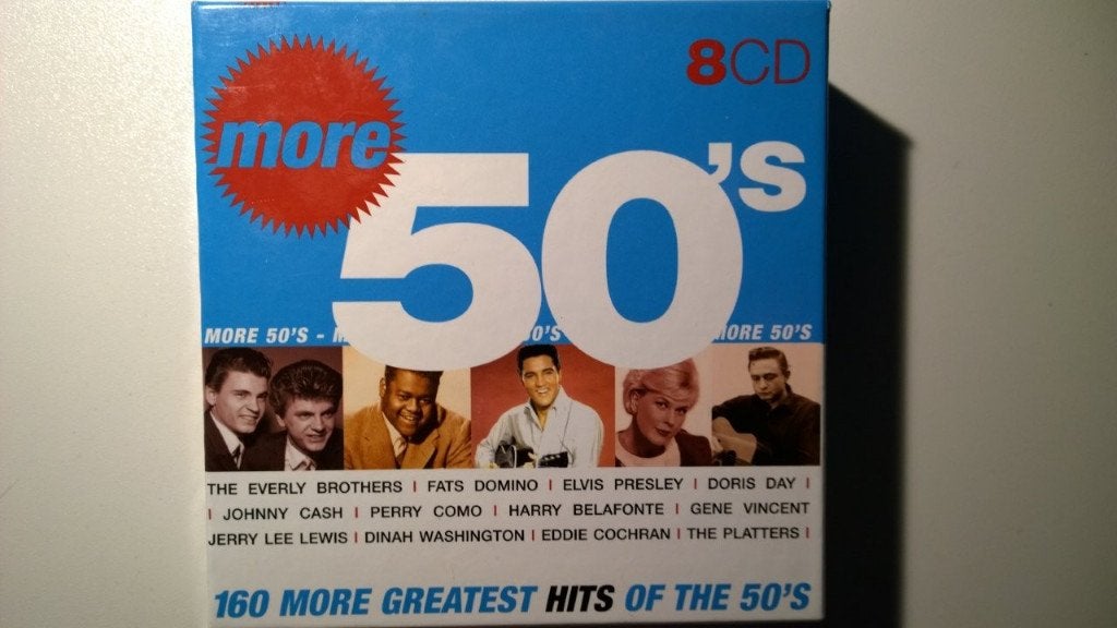 More 50's 160 More Greatest Hits Of The 50's (8 CD), Ophalen of Verzenden, Zo goed als nieuw, Pop, Boxset