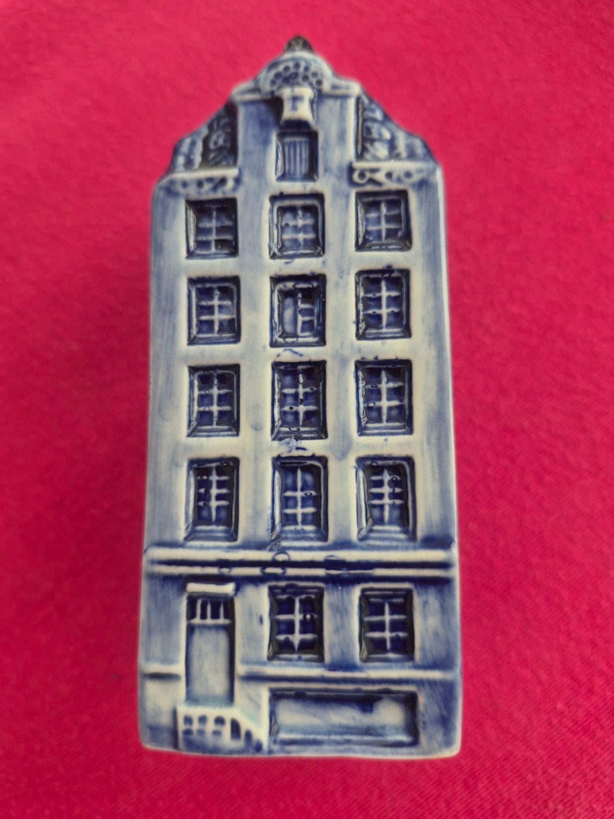 Delfts Blauw grachtenpand miniatuur - KLM huisje, Ophalen of Verzenden