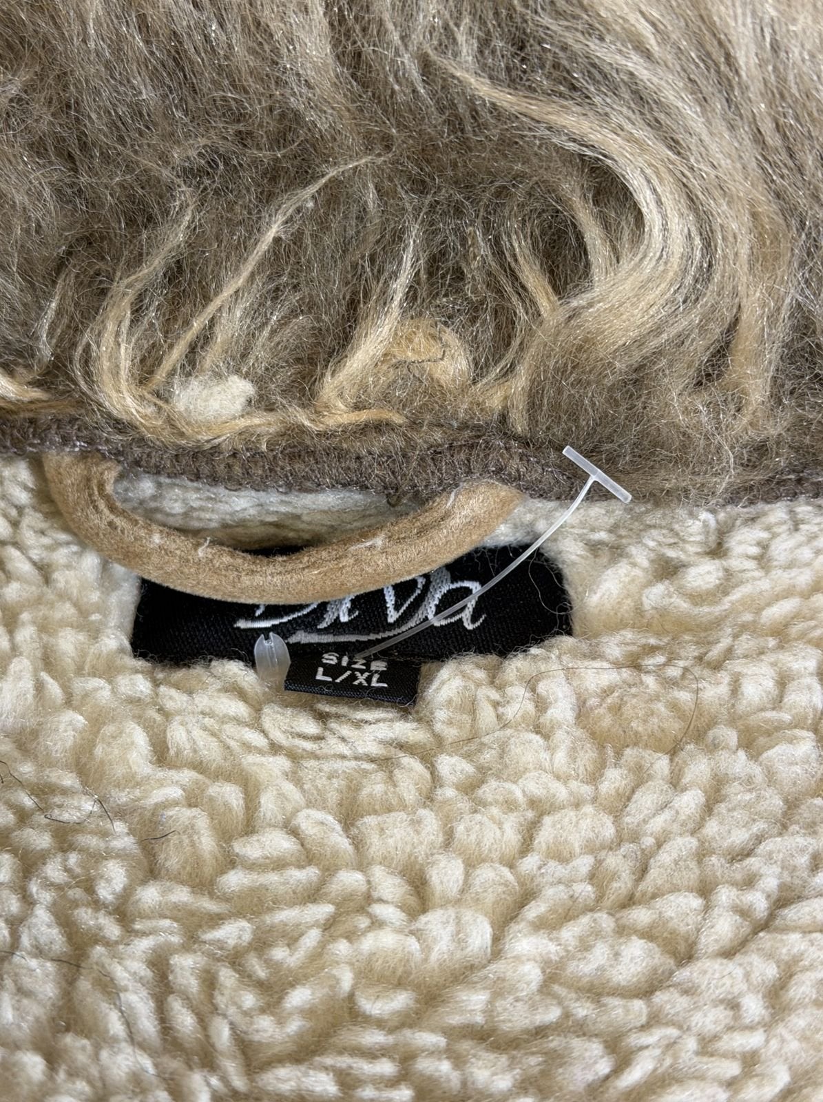 Bruine Afghaanse jas (lammy coat / pennycoat), Vintage, Bayline Vintage Trading, Bruin, Verzenden, Maat 42/44 (L)