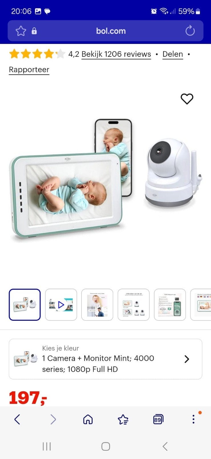 Babyfoon met 2 cameras, Ophalen, Camera