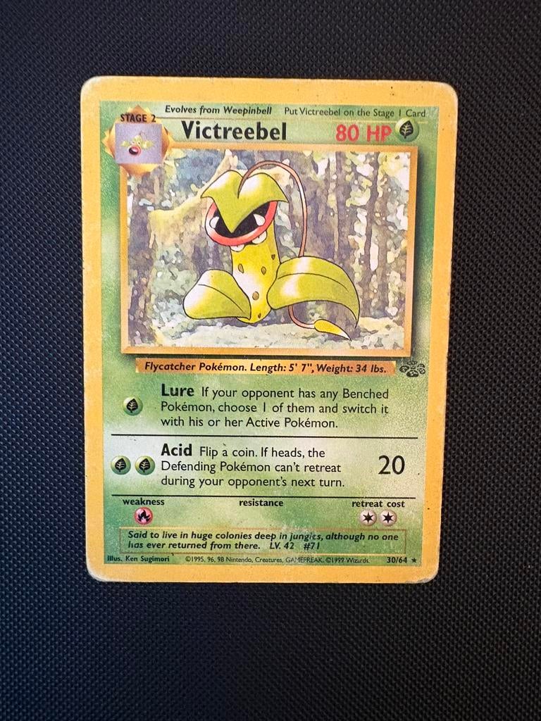 Victreebel non holo 30/64 pokemon jungle set, Ophalen of Verzenden, Zo goed als nieuw