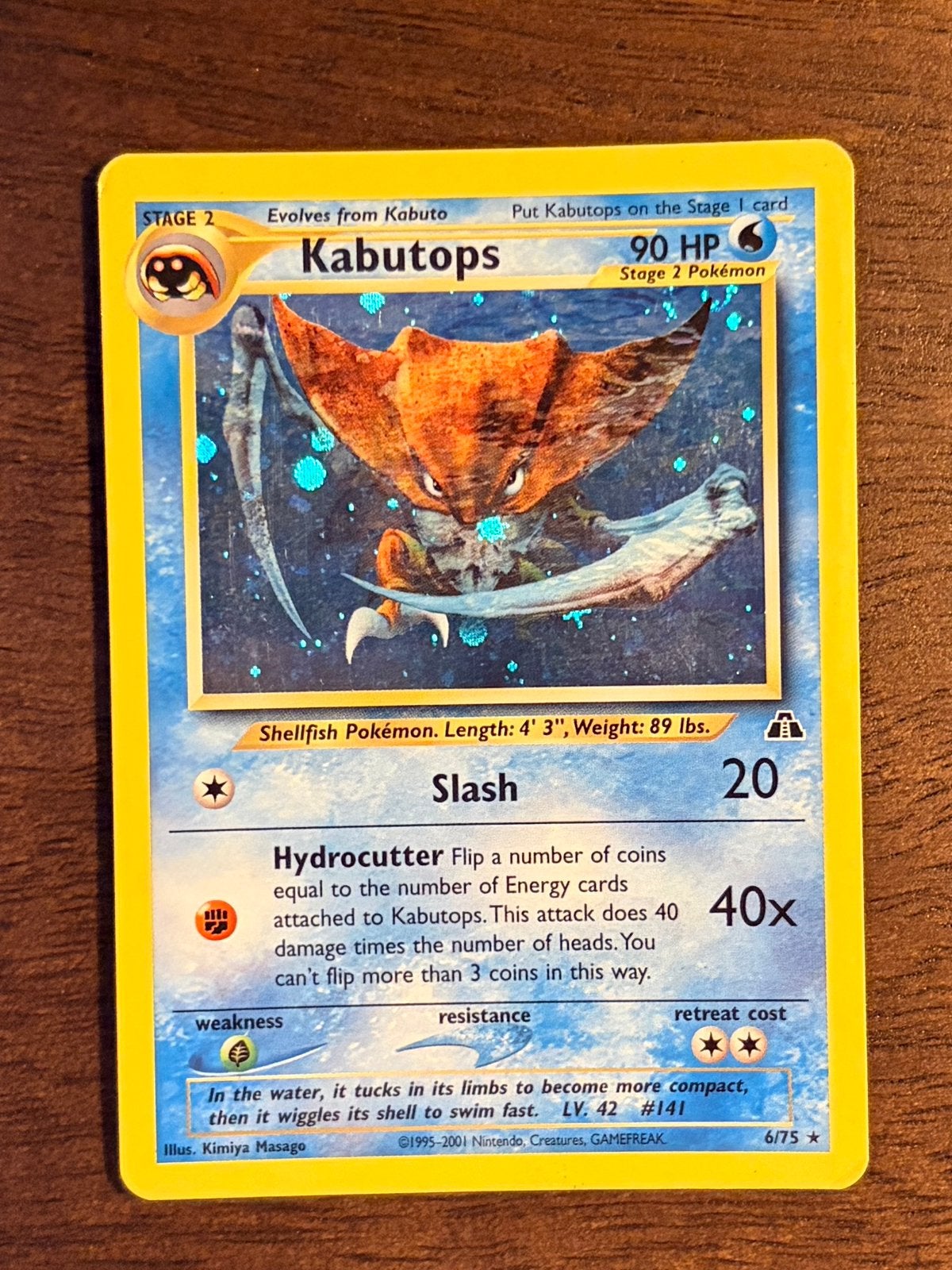 Pokémon Kabutops 6/75 – Neo Discovery – Holo, Verzenden, Zo goed als nieuw