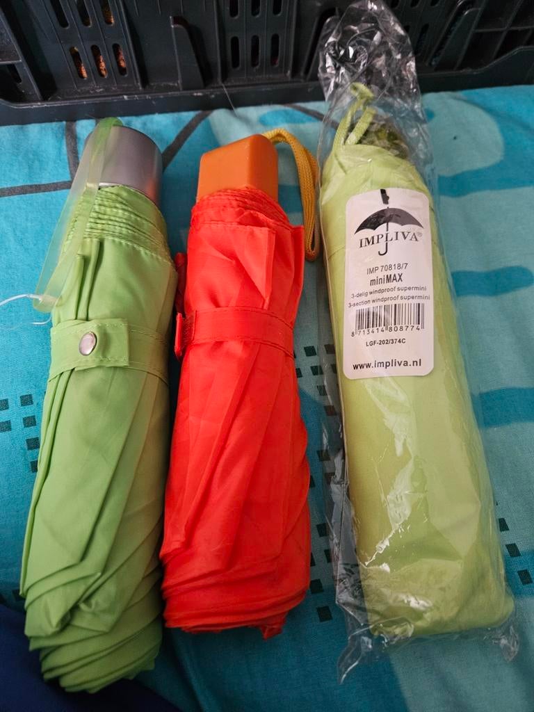 3 nieuwe opvouw paraplu.s, Ophalen, Nieuw, Oranje